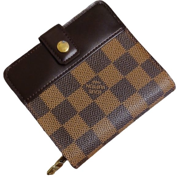 ✨️LOUIS VUITTON DAMIER EBÈNE COMPACT ZIP WALLET - Picture 1 of 13